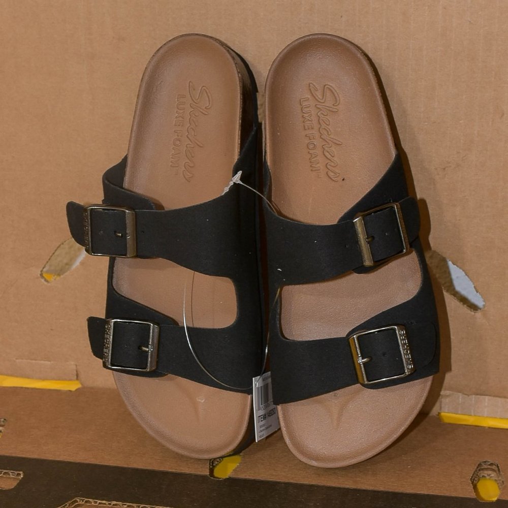 Skechers Black Double Strap Sandals